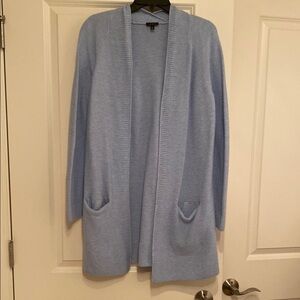 Talbots Light Blue Open-Front Cardigan